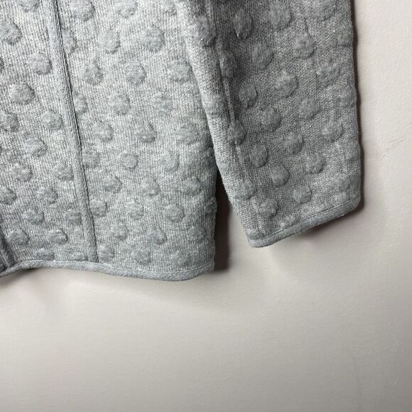 SOFT SURROUNDINGS Jackets Womens XS Gray Amarela Reversible Bubble-Knit Jacquard - Picture 4 of 8